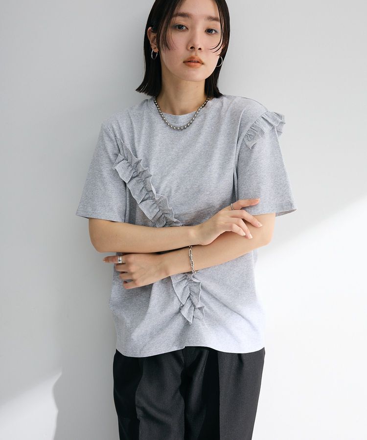 Green Parks「・Petit Fleur アシンメトリーフリルTEE」|Tシャツ・カットソー|