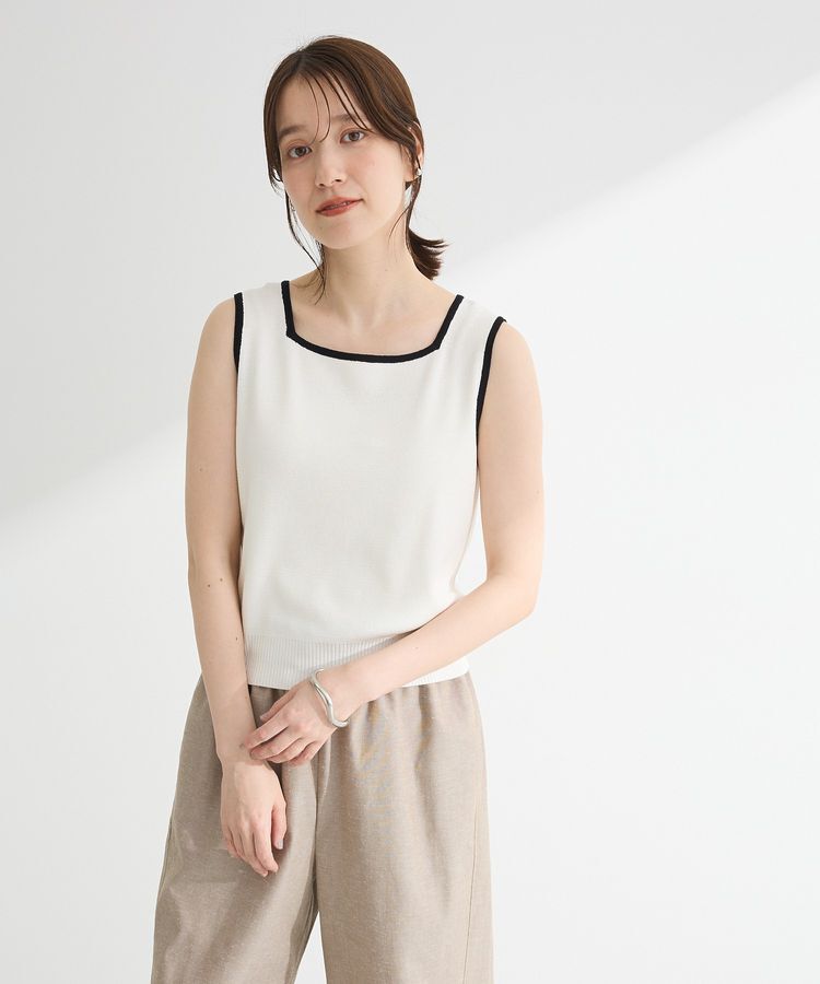 Green Parks「・ELENCARE DUE バイカラーニットタンク」|キャミソール|