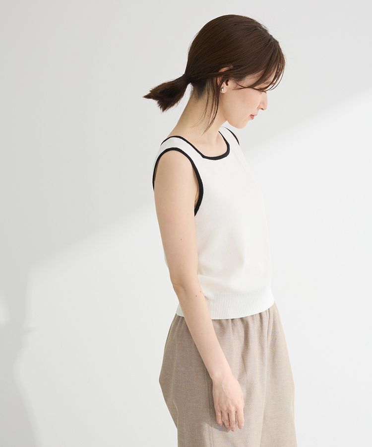 Green Parks「・ELENCARE DUE バイカラーニットタンク」|キャミソール|
