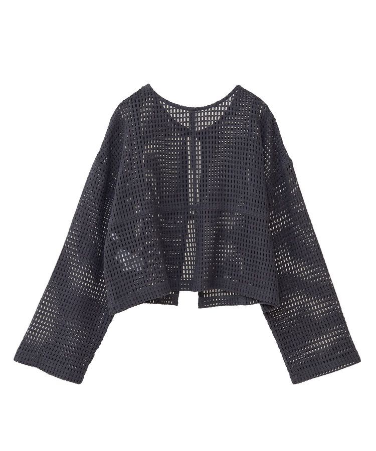 Green Parks「インド綿 前後2way メッシュショート丈カーディガン」|カーディガン|