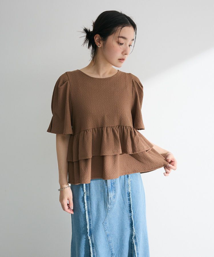 Green Parks「・PetitFleur 2wayダイヤ柄プルオーバー」|Tシャツ・カットソー|