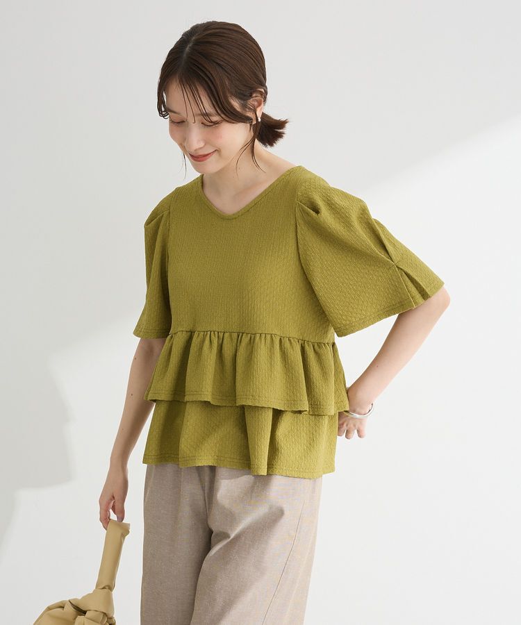 Green Parks「・PetitFleur 2wayダイヤ柄プルオーバー」|Tシャツ・カットソー|