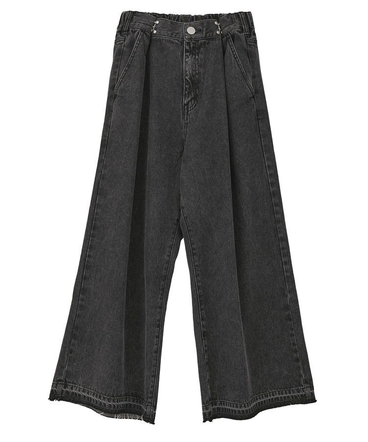 Green Parks「タックワイドデニムパンツ」|デニム|