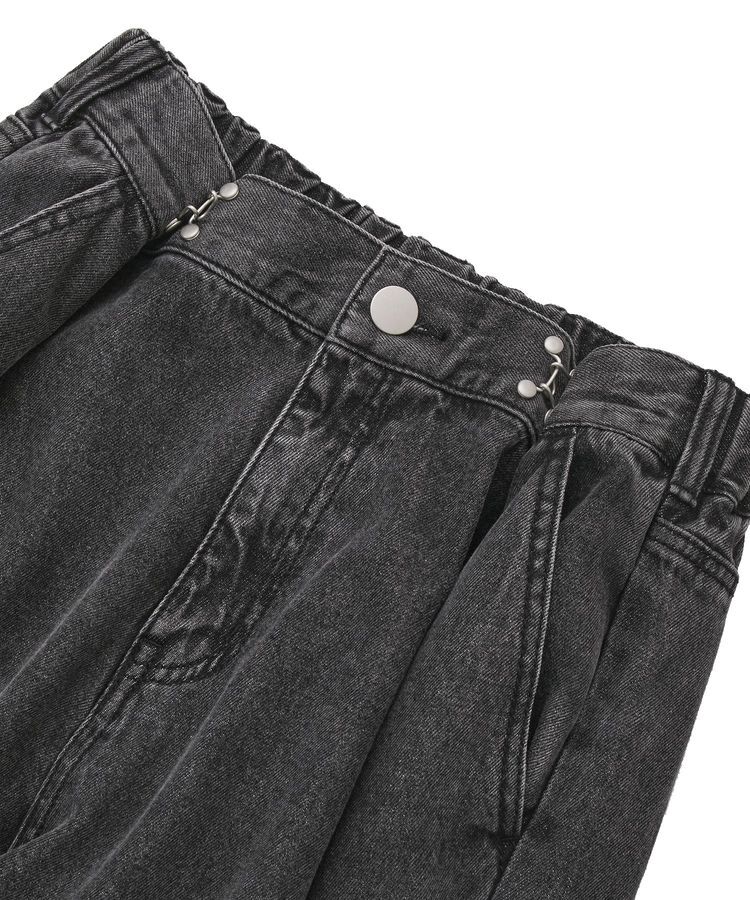 Green Parks「タックワイドデニムパンツ」|デニム|