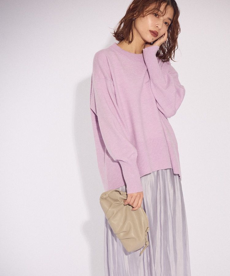 Green Parks「ふわもっちニットプルオーバー」|ニット・セーター|Purple