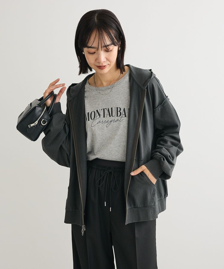 Green Parks「ピグメントパーカー」|スウェット・ジャージ|Charcoal Gray