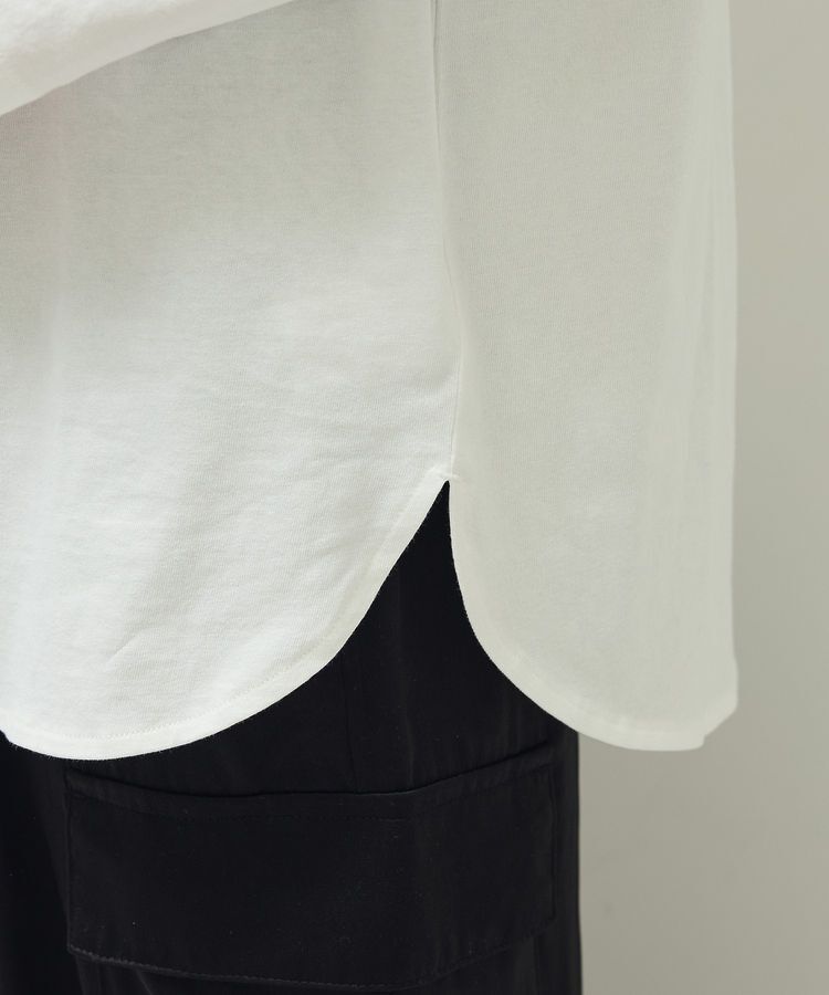 Green Parks「【WEB限定】裾ラウンドホワイトインナー」|Tシャツ・カットソー|