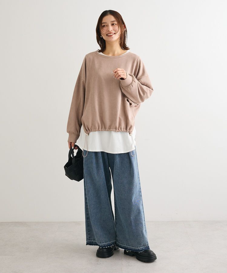 Green Parks「【WEB限定】裾ラウンドホワイトインナー」|Tシャツ・カットソー|