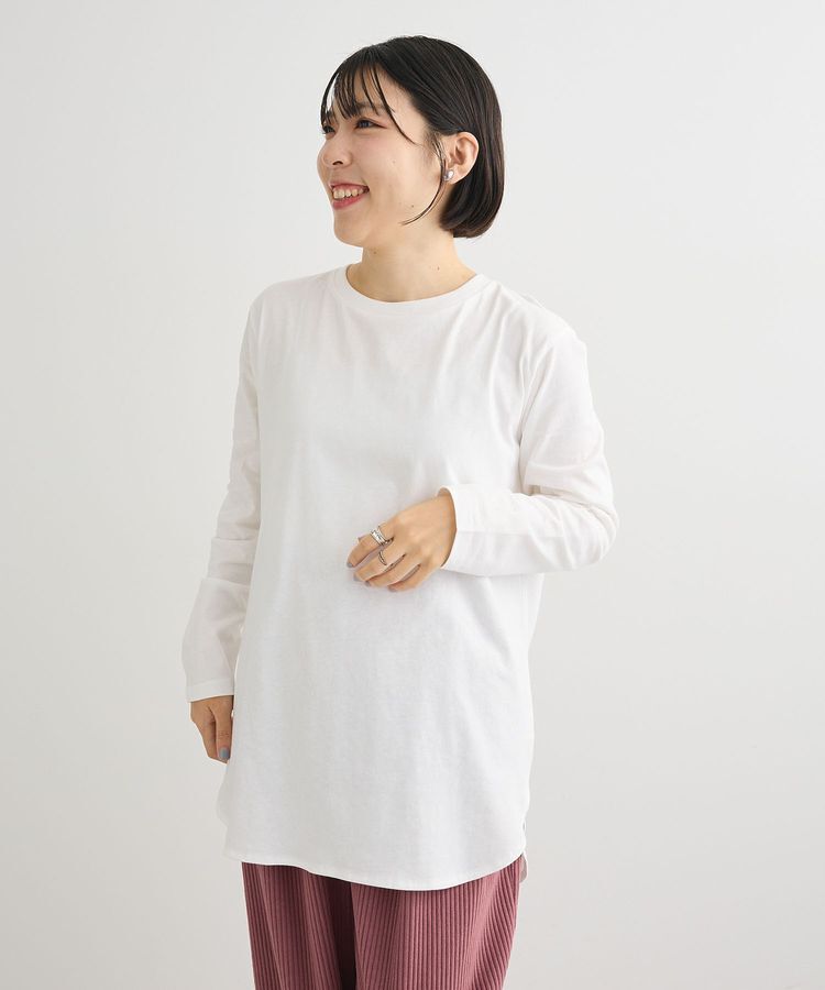 Green Parks「【WEB限定】裾ラウンドホワイトインナー」|Tシャツ・カットソー|
