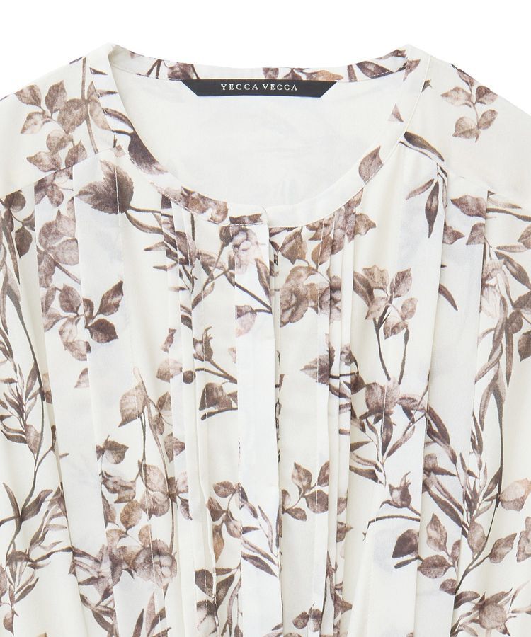 YECCA VECCA「ヴィンテージフラワー柄プリーツワンピース」|ワンピース|