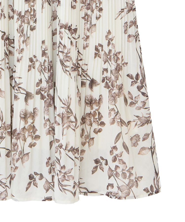 YECCA VECCA「ヴィンテージフラワー柄プリーツワンピース」|ワンピース|