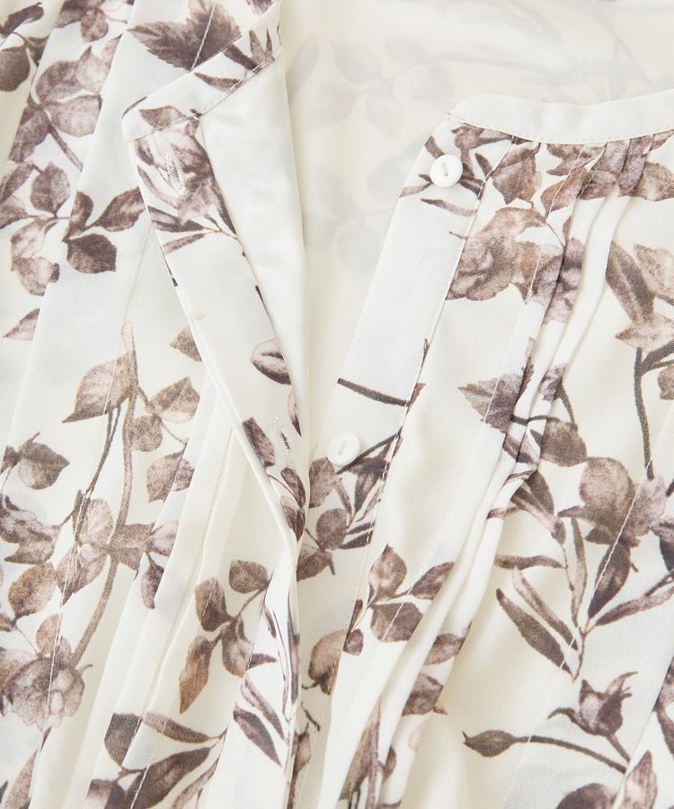 YECCA VECCA「ヴィンテージフラワー柄プリーツワンピース」|ワンピース|