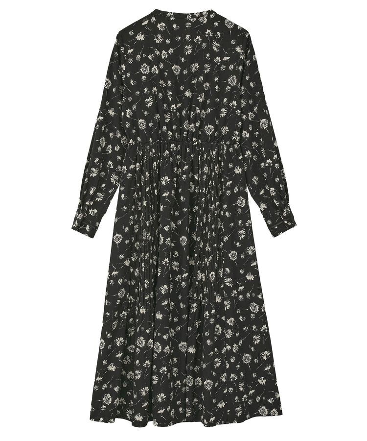 YECCA VECCA「フラワー柄プリーツMIXワンピース」|ワンピース|