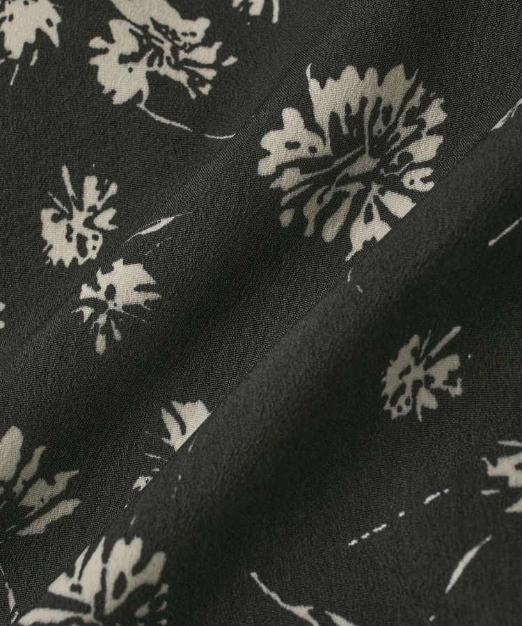 YECCA VECCA「フラワー柄プリーツMIXワンピース」|ワンピース|