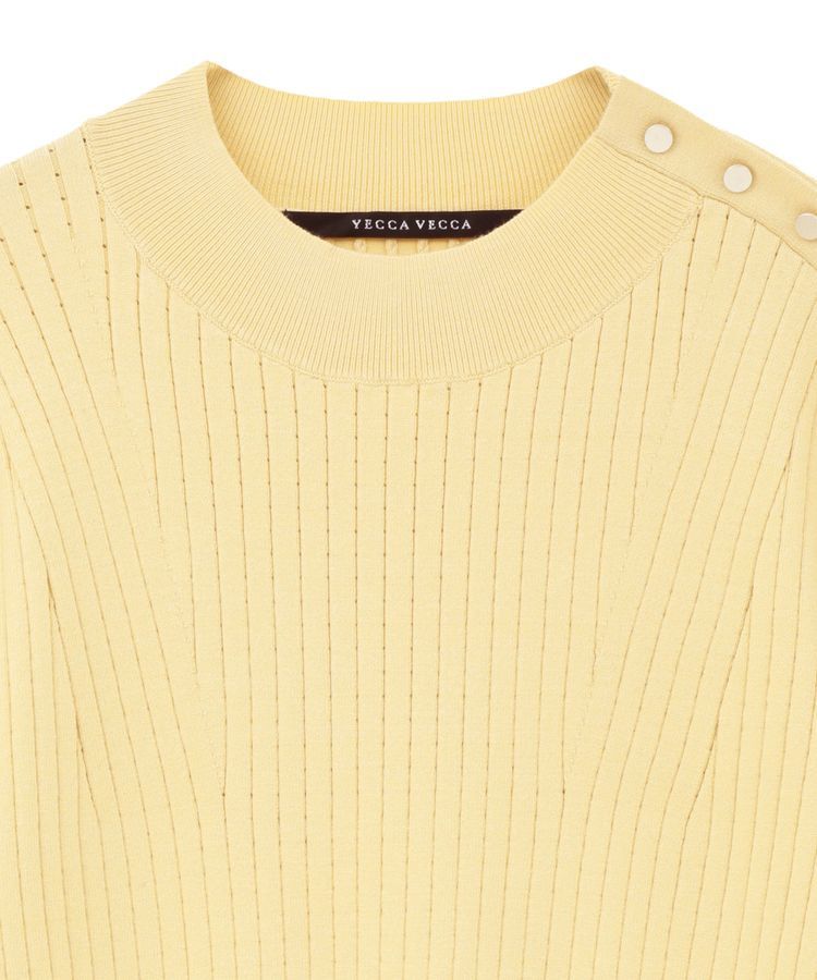 YECCA VECCA「金釦ペプラムニット」|ニット・セーター|