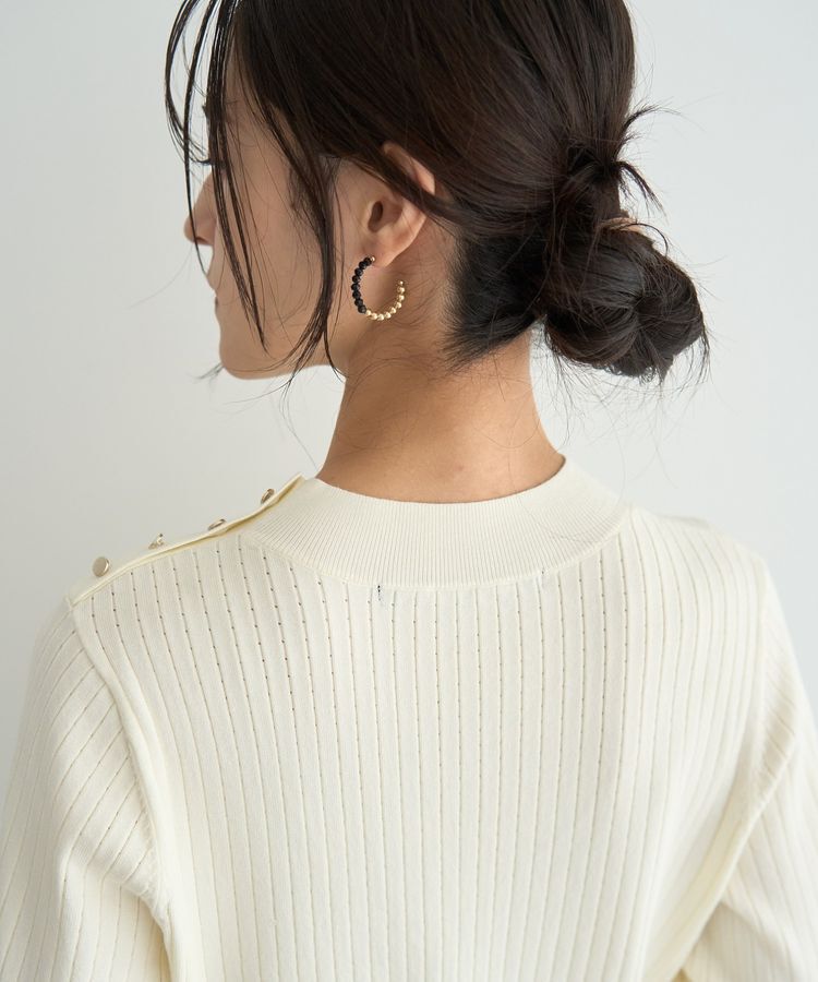 YECCA VECCA「金釦ペプラムニット」|ニット・セーター|