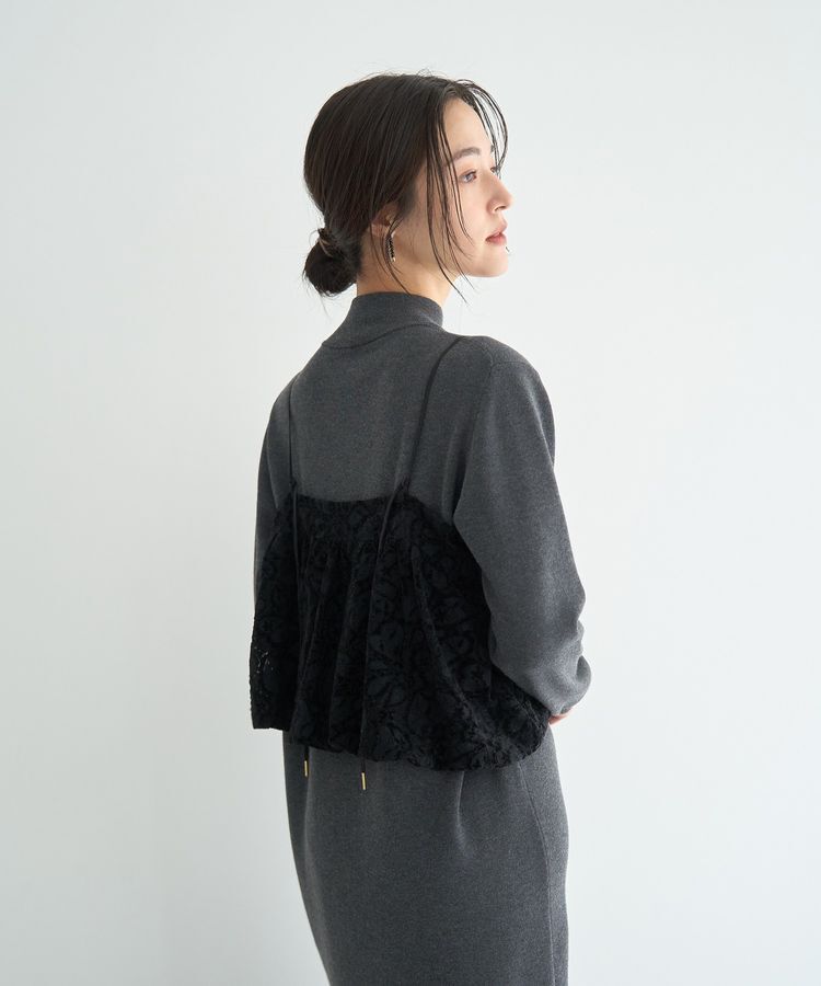 YECCA VECCA「【2点SET】バルーンキャミ付きニットワンピース」|ワンピース|