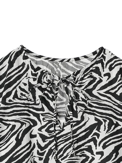 GARAGE OF GOOD CLOTHING「ゼブラ柄ハーフスリーブワンピース」|ワンピース|