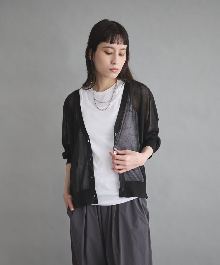 GARAGE OF GOOD CLOTHING「シアーVネックカーディガン」|カーディガン|