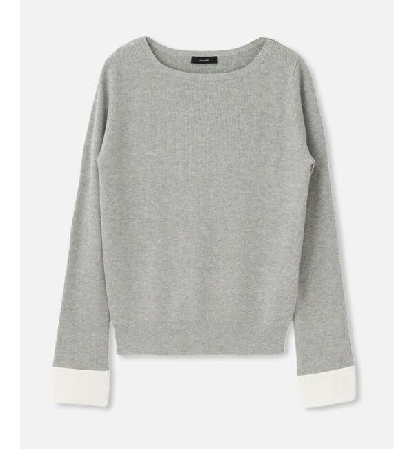 allureville「ダブルカフスコンビプルオーバー」|ニット・セーター|