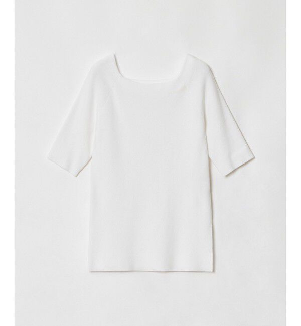 allureville「2WAY ネック5分袖プルオーバー」|ニット・セーター|