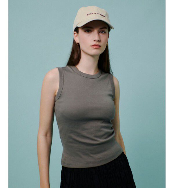 allureville「【FLORE FLORE(フローレフローレ)】ESME TANK」|Tシャツ・カットソー|グレージュ