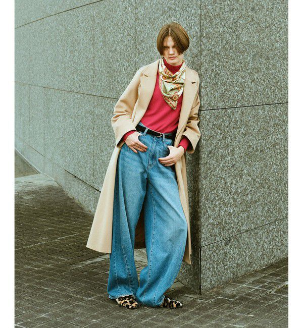 allureville「セミバギーデニムパンツ」|デニム|ブルー