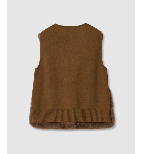 allureville「フェイクボアコンビニットジレ」|ニット・セーター|