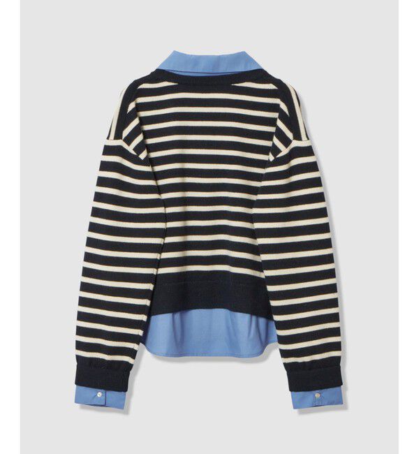 allureville「フェイクレイヤードスキッパープルオーバー」|ニット・セーター|