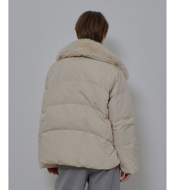 allureville「ファーカラーショートダウンコート」|ダウン|