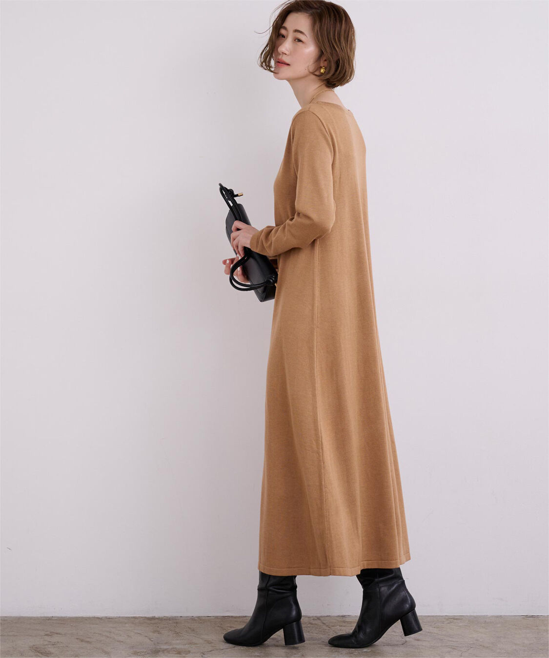 ur's「ボートネックロングニットワンピース」|ワンピース|