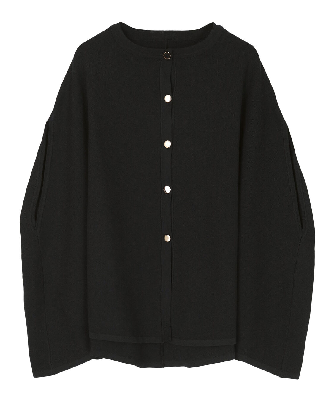 ur's「ゴールド釦ケープニットカーディガン」|カーディガン|