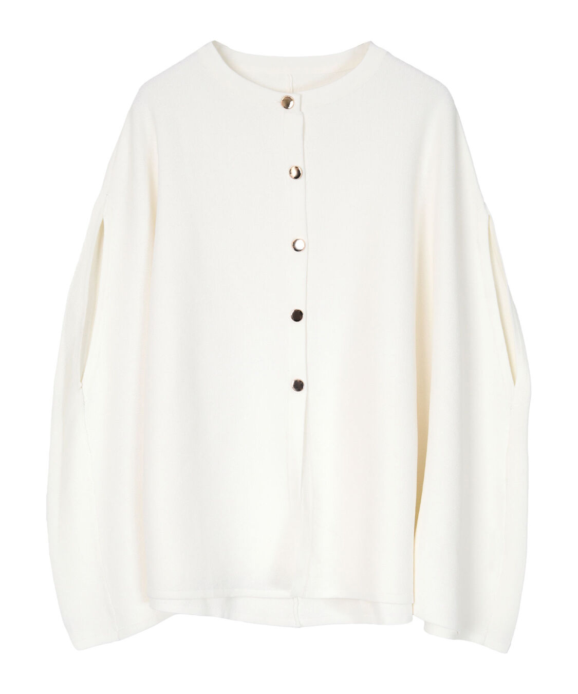 ur's「ゴールド釦ケープニットカーディガン」|カーディガン|