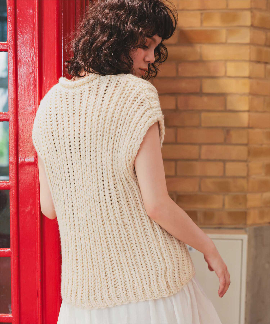 titivate「ハンドライクローゲージニットベスト」|ニット・セーター|