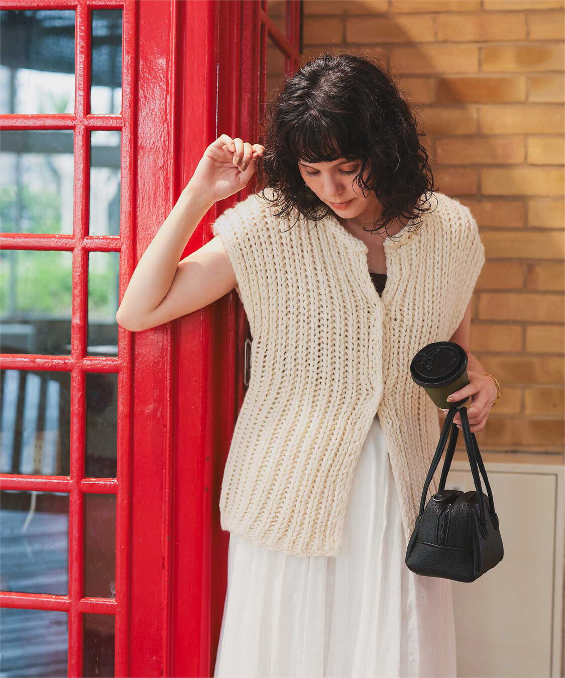 titivate「ハンドライクローゲージニットベスト」|ニット・セーター|