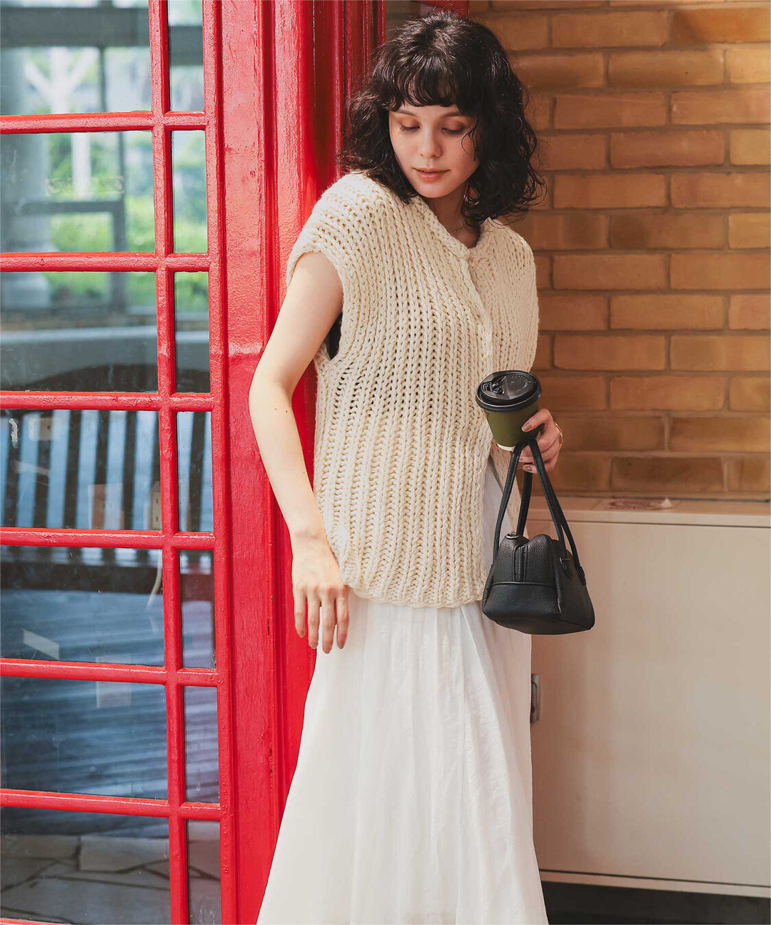 titivate「ハンドライクローゲージニットベスト」|ニット・セーター|