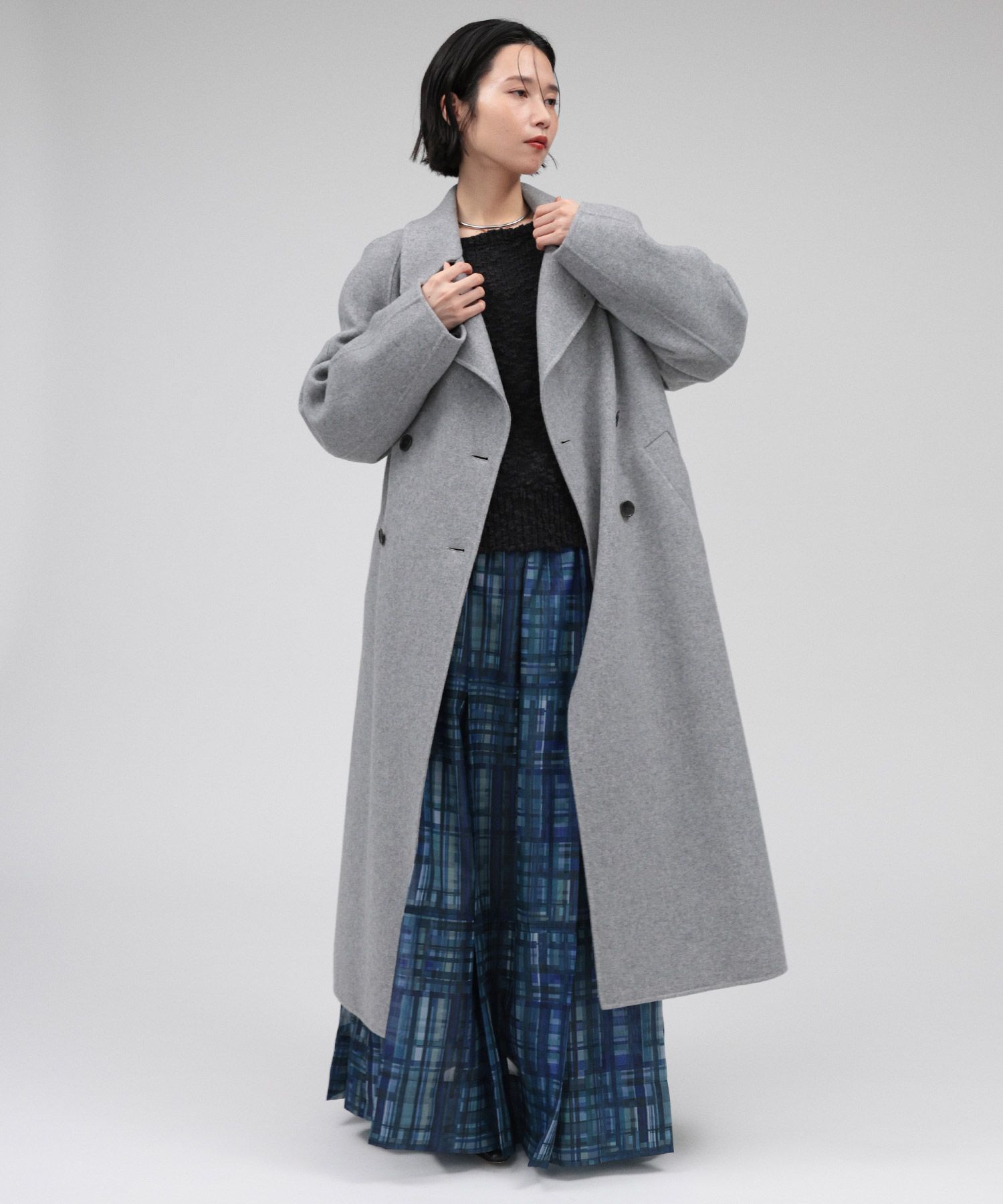  「リバーダブルロングコート」|ステンカラーコート|