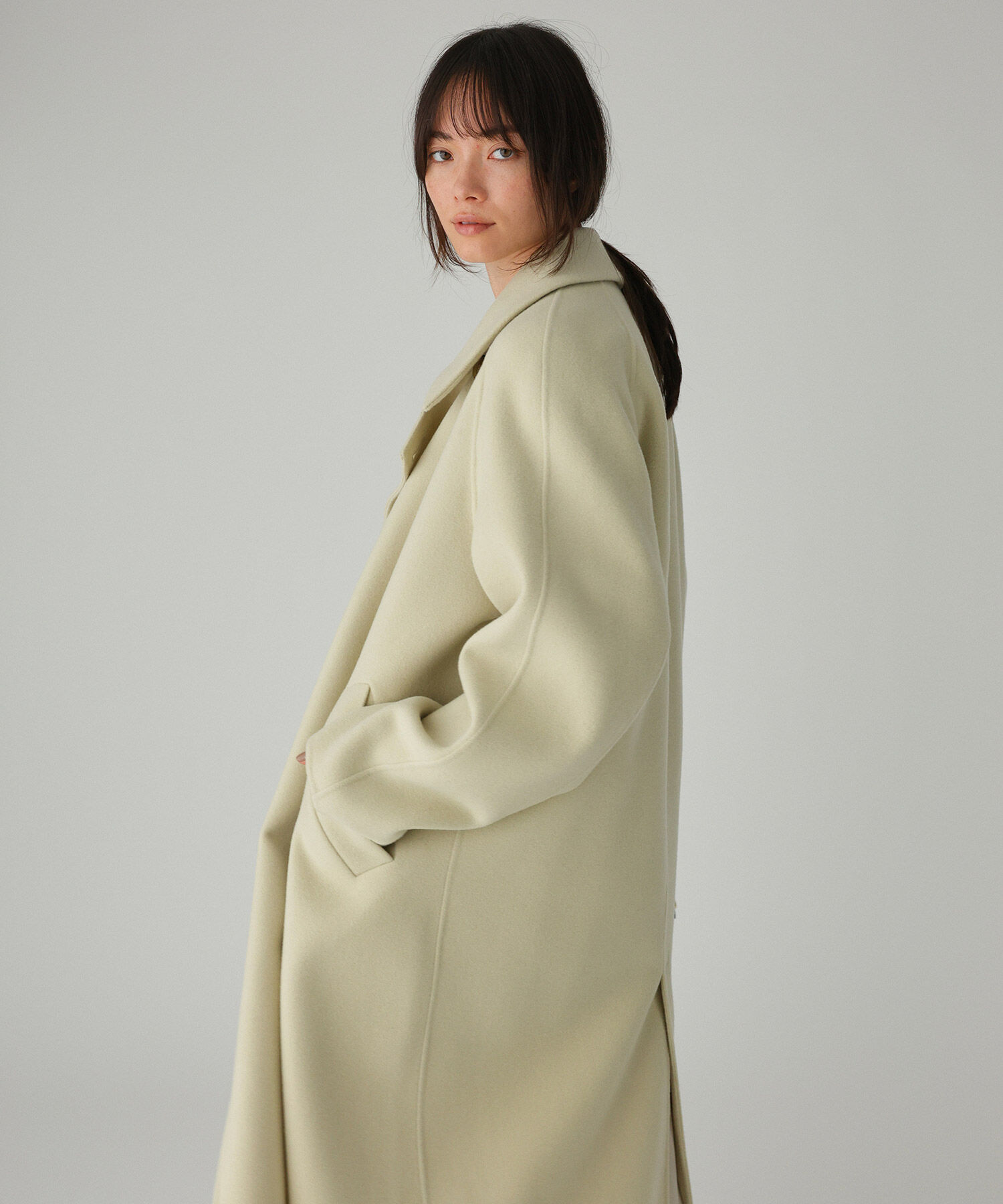  「リバーダブルロングコート」|ステンカラーコート|