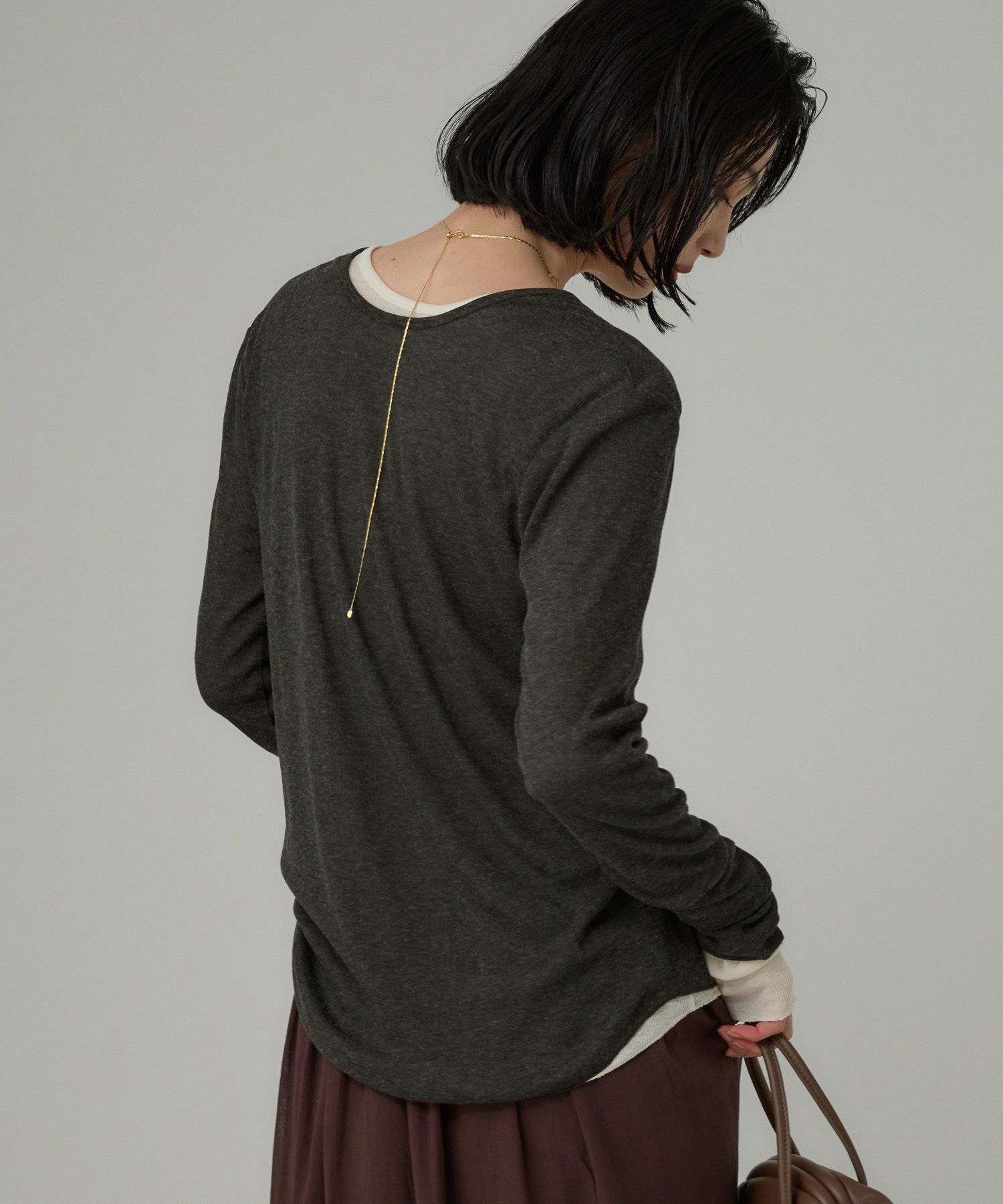 BABYLONE「2WAYストレッチウールテレコ」|Tシャツ・カットソー|