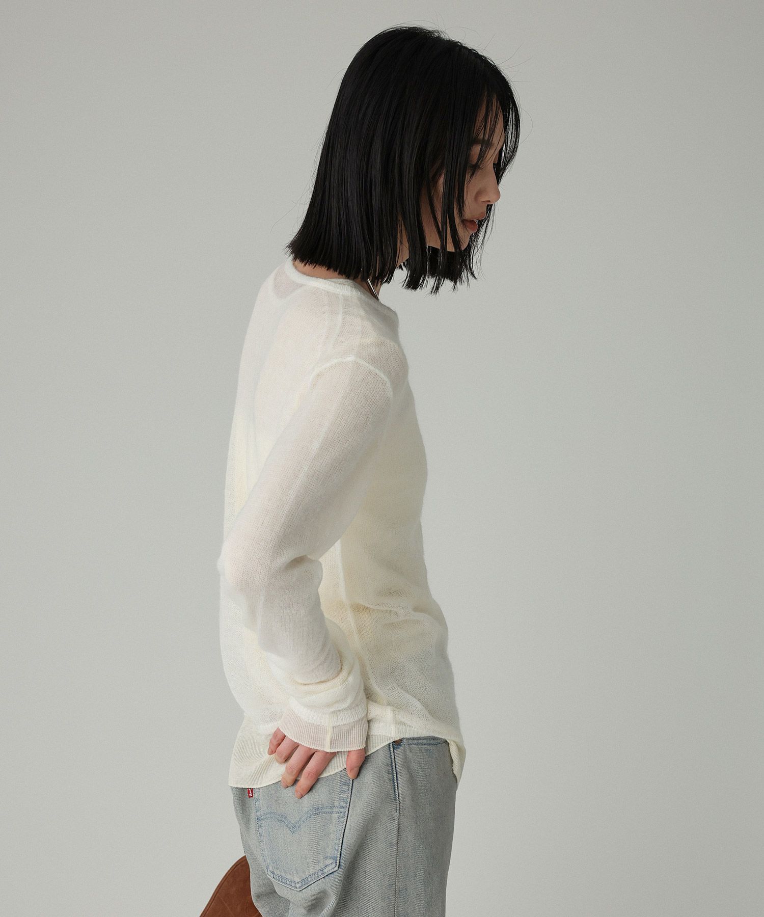 BABYLONE「シアークルーネックプルオーバー」|Tシャツ・カットソー|