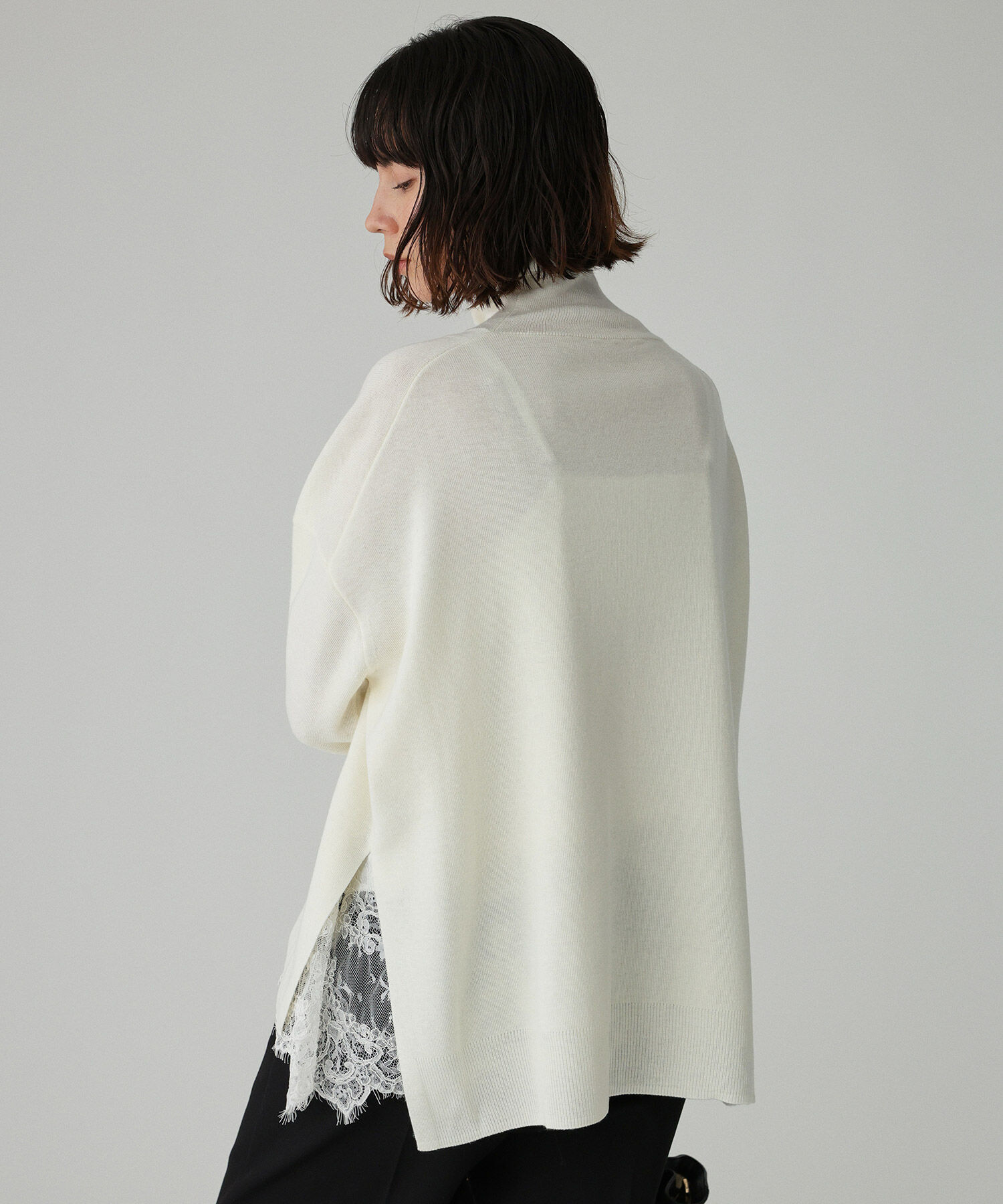 BABYLONE「ハイネックポンチョニット」|ニット・セーター|