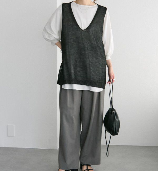  「テープヤーンニットベスト」|ニット・セーター|