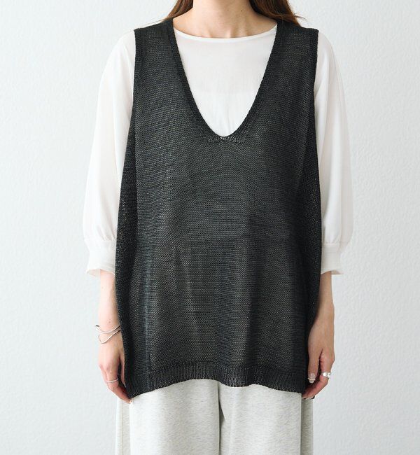  「テープヤーンニットベスト」|ニット・セーター|