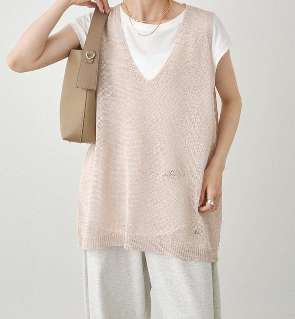  「テープヤーンニットベスト」|ニット・セーター|