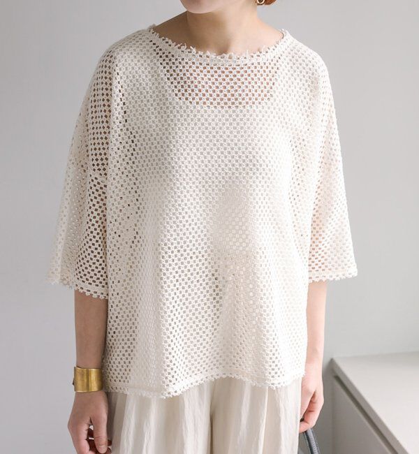  「【リバイバル】ハーフスリーブメッシュプルオーバー」|プルオーバー|