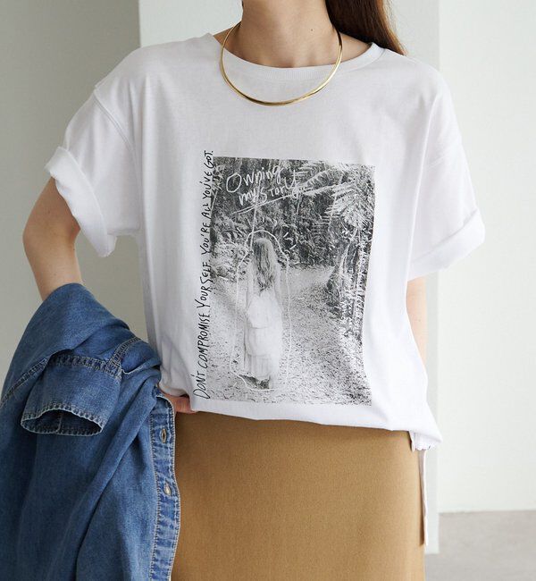  「【接触冷感+UVカット】フォトプリントTシャツ」|Tシャツ・カットソー|