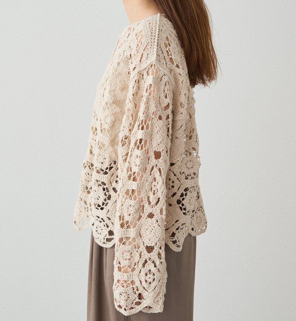  「【25AW】カギ針編み風カーディガン」|カーディガン|