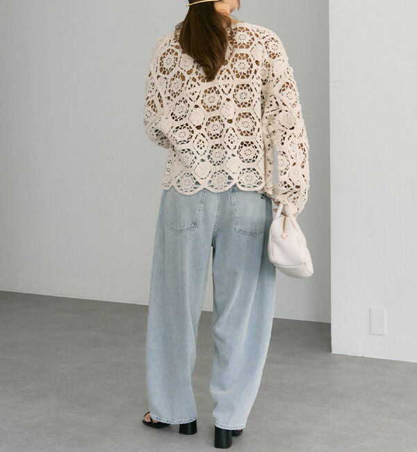  「【25AW】カギ針編み風カーディガン」|カーディガン|