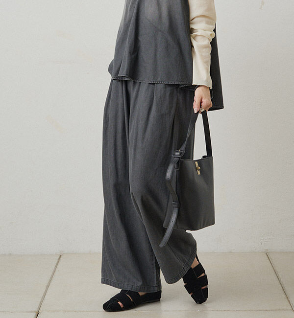  「【SET ITEM】デニムフレアブラウス+イージーパンツセット」|その他|