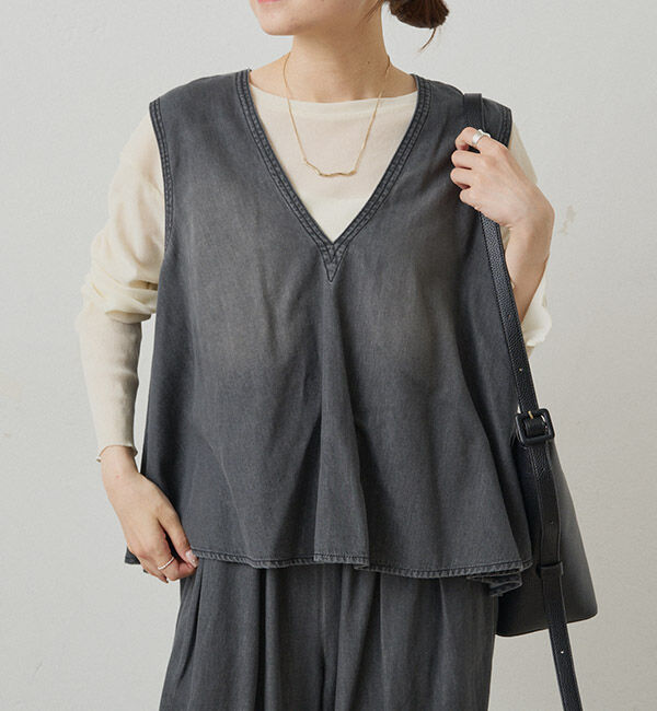  「【SET ITEM】デニムフレアブラウス+イージーパンツセット」|その他|